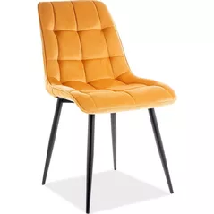 Стул Signal Chic velvet curry bl.68/ czarn stelaz