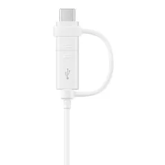 Cablu telefon mobil Samsung Combo Type-C & Micro USB, White