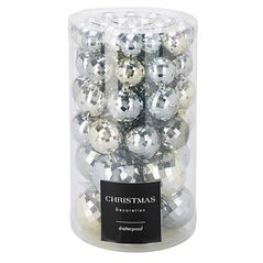 Decor de Crăciun și Anul Nou Promstore 39983 Set decoratiuni pentru brad Silver, 64buc, in cutie