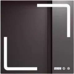 Зеркало для ванной Bayro Edge 600x600 LED touch c подогрев, часы, термометр