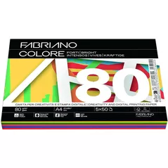 Бумага офисная Fabriano 19100809 Hartie Colore А4, 80g/m2, 250 foi mixt intensiv