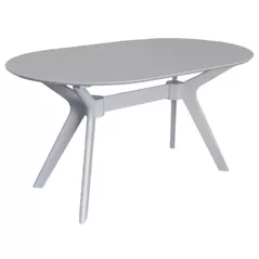 Стол Evelin di Costacurta Raffles Oval White, 1500x900x750 (нераскладной)
