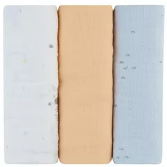 Accesoriu pentru înfășat Kikka Boo 31103010095 Pelinci de muselina Stripy Friends, 75x75cm, 3buc