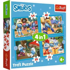 Головоломка Trefl 34656 Puzzles 4in1 Smurf Village, The Smurfs