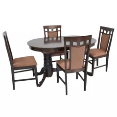 Комплект стол и стулья Evelin di Costacurta стол HV-31N Chocolate + 4 стула Deepa R Chocolate/Brown