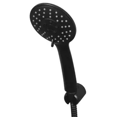 Набор для душа Bisk 08277 Cap de dus BASE 3F cu suport de perete, negru
