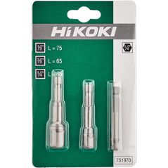 Set de tubulare, bite, duze Hitachi-Hikoki 751970 Set 3 adaptoare pentru chei tubulare 1/4-3/8-1/2