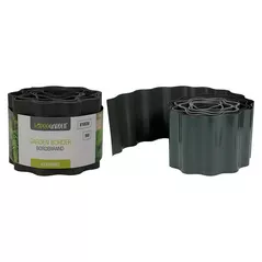 Decor ProGarden 27944 Gard decorativ pentru gradina Valuri 9m H10cm, gri