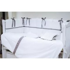 Lenjerie de pat pentru copii PernaMea Set lenjerie 8 piese Renaissance Gri (PM.101641/1)