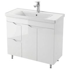 Шкаф под умывальник Mashtab 11787 Print cu 2 sertare+usa 100cm Alb