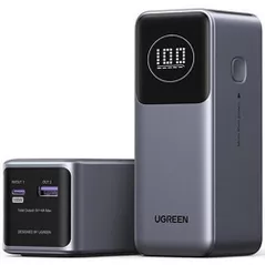 Аккумулятор внешний USB (Powerbank) Ugreen 35526B Nexode Flight Approved 12000mAh, Grey