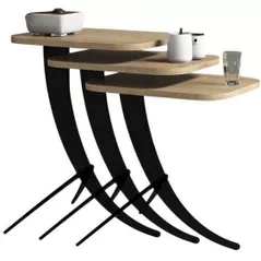 Журнальный столик Trendy Pion, Дуб, вложенный столик (3 шт.)