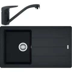 Мойка кухонная со смесителем Franke 114.0660.906 BFG 611-86 + Novara Plus Negru