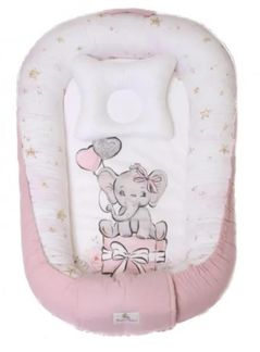 Гнездо для новорожденных PernaMea Babynest Premium Elefant Roz (PM.101552/8)