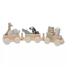 Игрушка Jollein 117-001-67090 Jucarie din lemn Toy Train Jungle Jambo