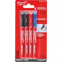 Instrument de marcare Milwaukee 48223165 Set de pixuri INKZALL Fine Tip Pens (set 4 buc)