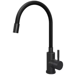 Смеситель кухонный Helika-AquaSanita 5543-MB FLEXA Black Matte