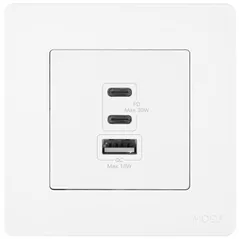 Зарядное устройство сетевое Moes TK-SR-EU-2C1A-30-WH-MS