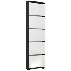 Полка для обуви Mobildor-Lux Leo Slim 70x16x203H cm Anthracite/White