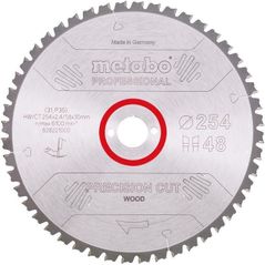 Disc de tăiere Metabo 628221000 Panza ferastrau circular Precision CUT pt lemn HW/CT 254x30, 48WZ 5neg