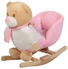 Leagăn pentru bebeluși Moni Bear Pink cu scaun (WJ-6108)