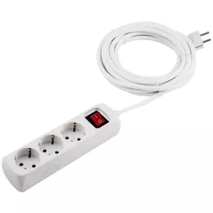 Удлинитель электрический Beorol 0280018 Удлинитель 3-контактный 3 м 16 А 250 В с выключателем