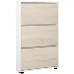 Полка для обуви Mobildor-Lux Leo Slim 70x16x125H cm White/Sonoma