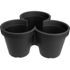 Decor pentru grădină ProGarden 31202 Вазон для цветов пластик, три в кругу D44cm