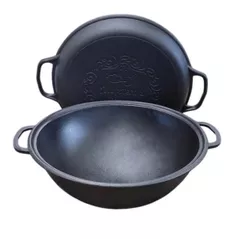 Ceaun grătar Maysternya Ceaun din fonta Uzbec WOK 18L cu capac tigaie (V18CPWOK-CTG)