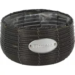 Цветочный горшок ProGarden 50741.1 Ghiveci p/u flori D29cm, H15cm, ratan, grafit