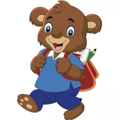 Картина по номерам Strateg R18 /25 (ES093)(20367) Ursul cu rucsac, 30x30 cm