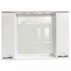 Oglindă baie Mashtab 9141 Delfin 1000x200x720 Alb