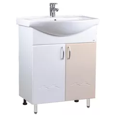 Шкаф под умывальник Mashtab 11568 Clasic cu 2 usi 65cm Alb-Bej