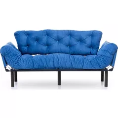 Canapea Trendy Nitta Triple Albastru, extensibila (3 locuri)
