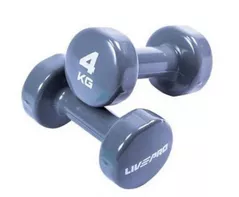 Ganteră LiveUp LP8076/04/GY 4kg