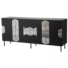 Comodă Trendy Viena, Negru, Fume (GTR001222)