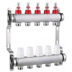 Комплект распределителей Hydro S Colector complet din Inox, 12 căi, cu debitmetru, 1"x3/4"x16 (0711375)