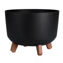 Ghiveci pentru flori ProGarden 57466 Ghiveci pentru flori cu picioare, D29cm, H17cm, antracit