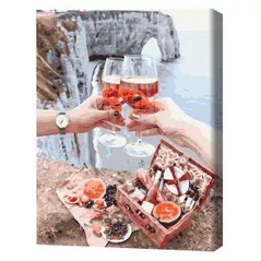 Картина по номерам BrushMe BS27953FC (fără cutie) Mic dejun pe stâncă