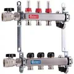 Set distribuitor Barberi Colector inox 12 cai cu debitmetru 1 Fx 1 F