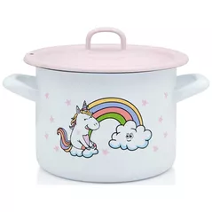 Cratiță Promstore 54149 Cratita emailata Unicorn 14cm, 1.5l, capac din metal