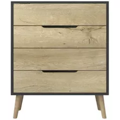 Комод Trendy Flora-Anthracite, Sapphire Oak, 78x95x45cm (GTR008146)