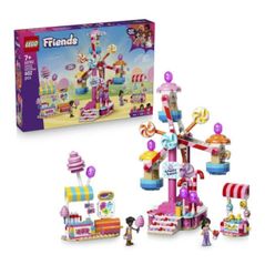 Set de construcție Lego 42700 Friends. Roată Ferris cu dulciuri și brioșe