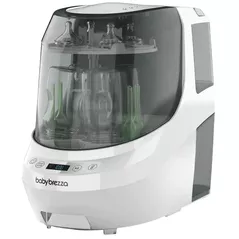 Încălzitor BabyBrezza BRZ0189 Bottle Washer Pro All White, dispozitiv pentru spalat, sterilizat si uscat biberoane