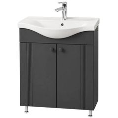 Шкаф под умывальник Mashtab S12454 Palma (Basic) cu 2 uși 650x370x850 Antracit mat