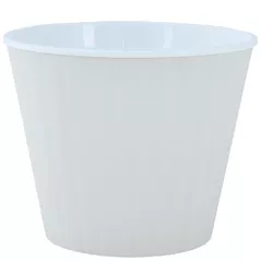 Ghiveci pentru flori Aleana 114034 Ibis cu fund dublu 15,7x13,0cm, white rose / white