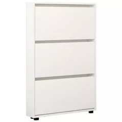 Raft pentru încălțăminte Mobildor-Lux Leo Slim 60x16x125H cm White