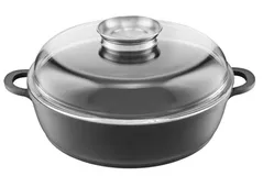 Cratiță Ambition 84106 Taurus, 28cm, Aroma Knob, Cast Aluminium, Heat-Resistant Glass