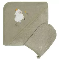 Accesoriu pentru baie Premaman PBRKFG-VEM-UNQ Prosop de baie cu gluga si manusa Viata la Ferma