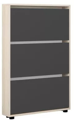 Raft pentru încălțăminte Mobildor-Lux Leo Slim 60x16x125H cm Sonoma/Anthracite